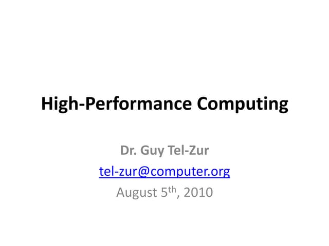 High performance computing