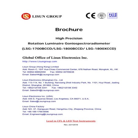 LISUN Goniospectroradiometer with-moving-mirror LSG-3000CCD | PDF