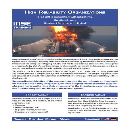 High reliability-organizations