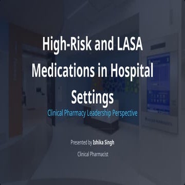 Enhancing Patient Safety: Managing High-Risk and LASA Medications in ...