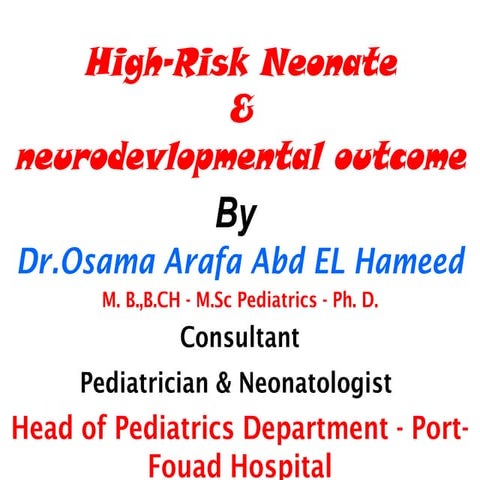 High risk neonate