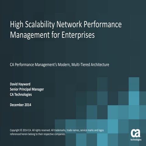 High Scalability Network Performance Management for Enterprises