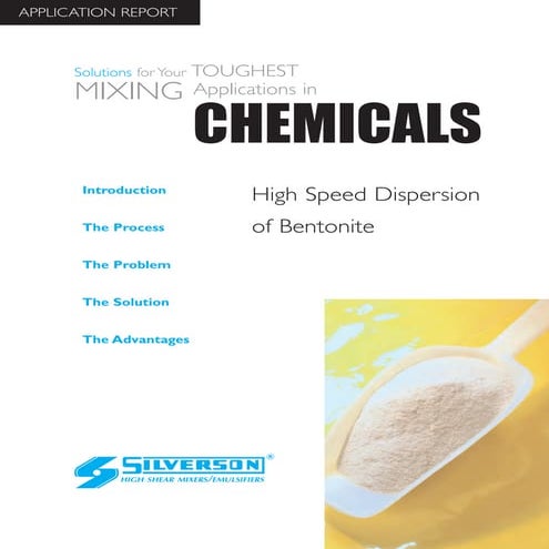 Chemical Industry Case Study: High Speed Dispersion of Bentonite
