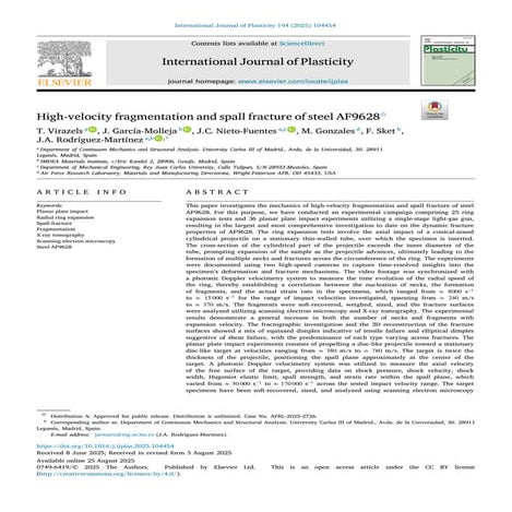 High-velocity fragmentation and spall fracture of steel AF9628