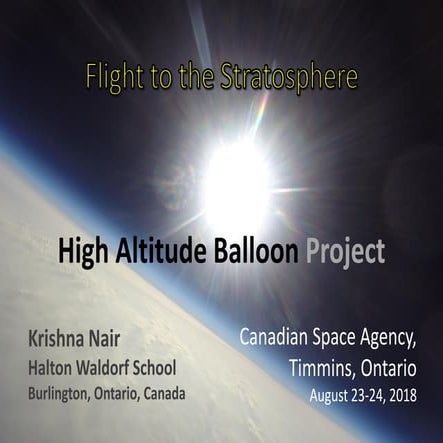 High altitude balloon project krishna nair aug23-2018 | PDF