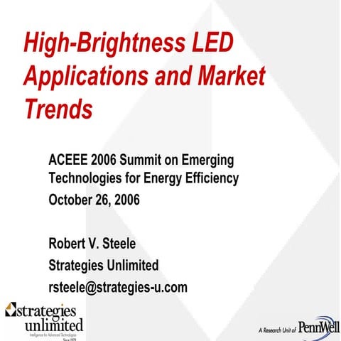 High Brightness LED Applications and Market 2006