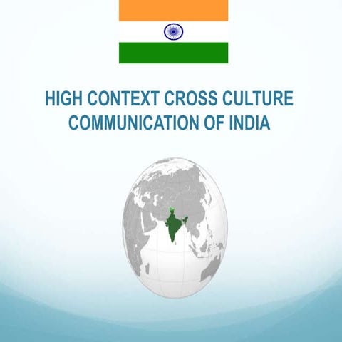 High context cross culture communication of india 