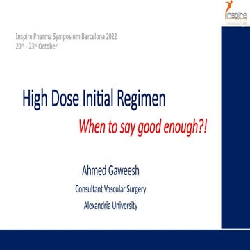 Optimizing Initial High Dose Regimen for VTE Treatment: Timing and ...