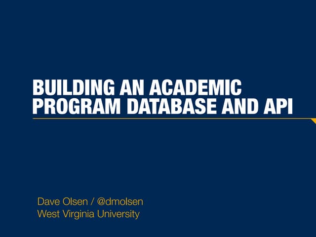 Building an Academic Program Database and API with Contentful and Amazon Web ...
