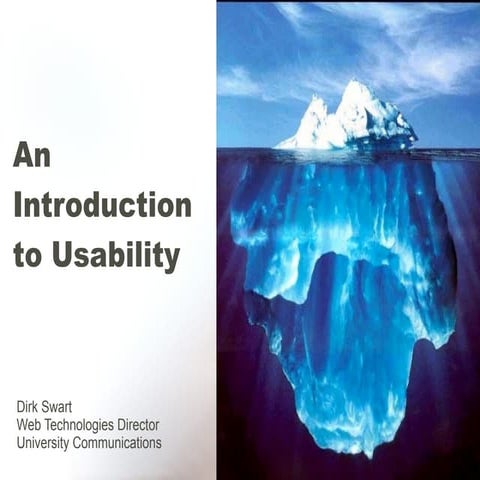 An Introduction to Usability