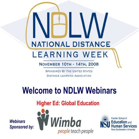 Higher Ed NDLW Power Point Wimba Monday