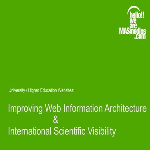 Higher Education University Websites: Improving Information Architecture & Sc...