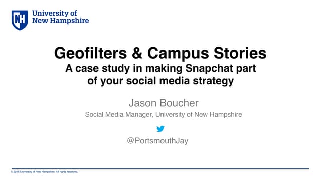 Geofilters & Campus Stories