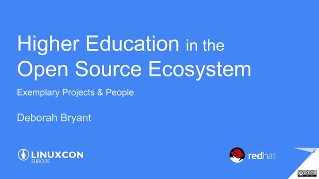 Higher Education in the Open Source Ecosystem