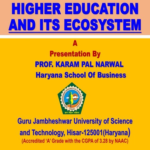Higher education and its ecosystem 2020