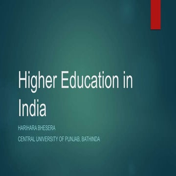 Higher education in india