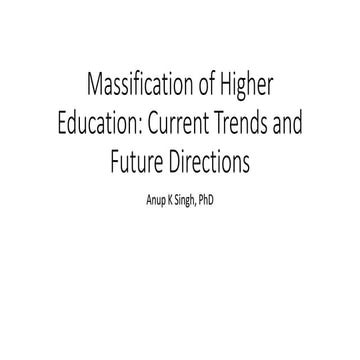 Higher education in the times of massification