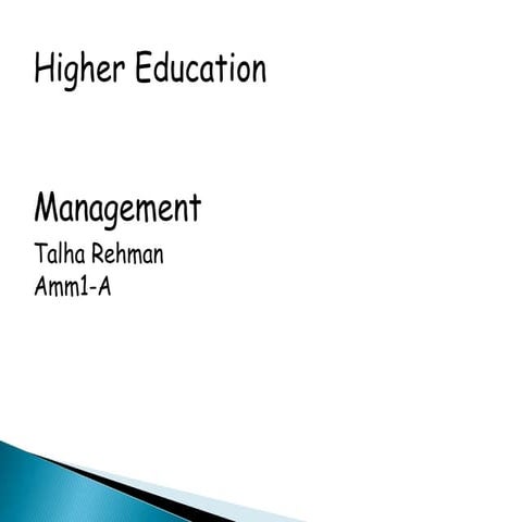 Higher education management
