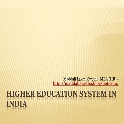 Higher education system in india