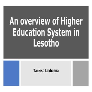 Current Higher Education Sector in Seychelles | PPTX