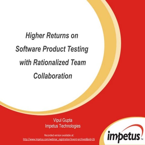 Test Engineering Maturity Model- Impetus White Paper | PDF