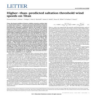 Higher than predicted_saltation_thr...