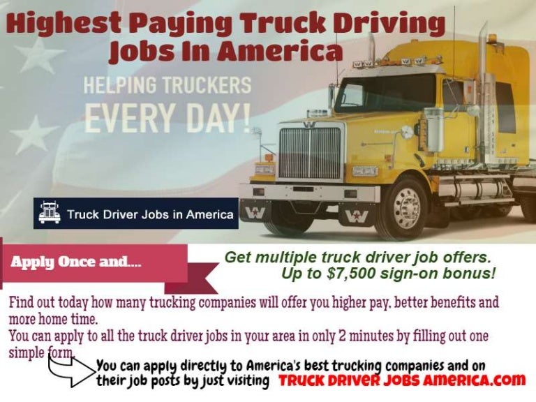 Highest Paying Truck Driving Jobs In America