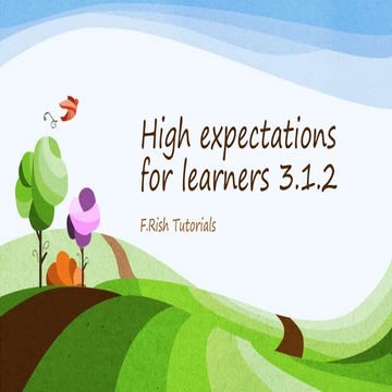 High expectations for learners 3