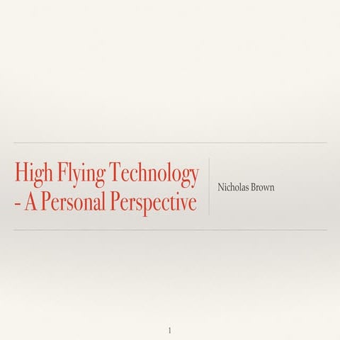 A ProjeHigh flying technologies