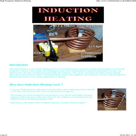 High frequency induction heating