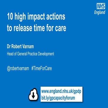 High impact actions to release time in general practice