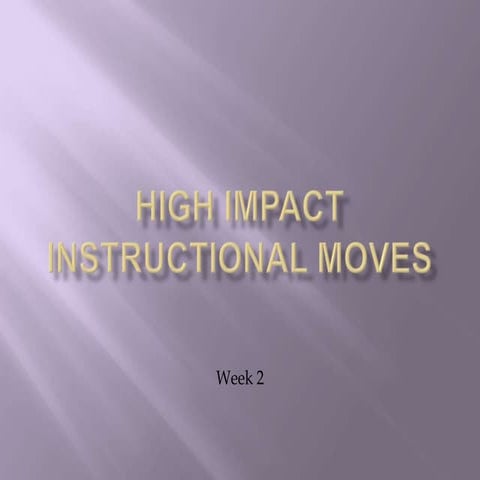 High impact week 2