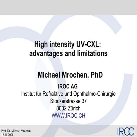 Corneal cross linking with new beam profile
