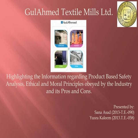 Gul Ahmed Textile Mills Ltd.- Survey. 