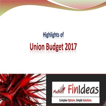 Highlight of budget 2017