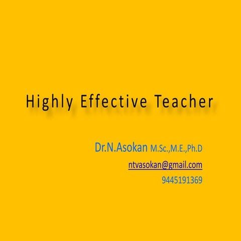 Highly effective teacher