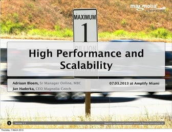 High performance and scalability 