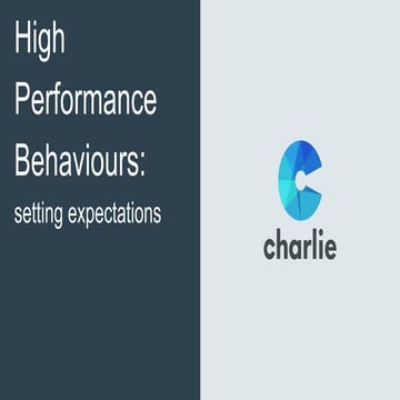 High Performance Behaviours - CharlieHR