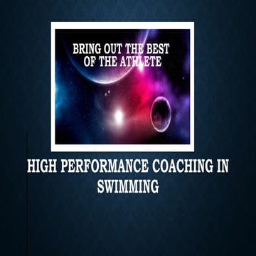 High Performance Coaching in Swimming for WAFSU.org