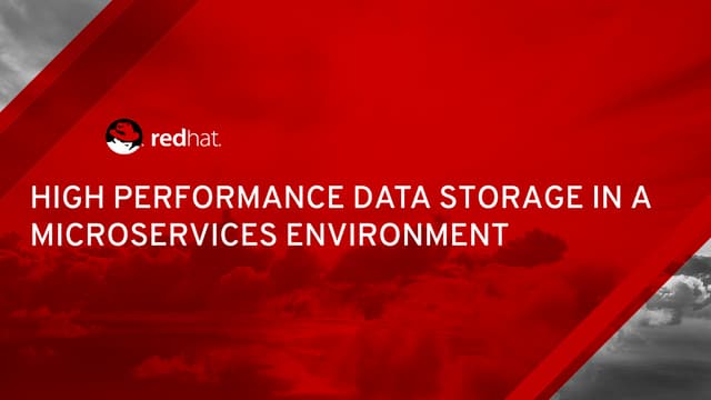 High Performance Data Storage in a ...
