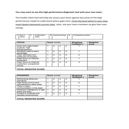 Ideal team player assessment | PDF