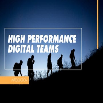 High Performance Digital Teams