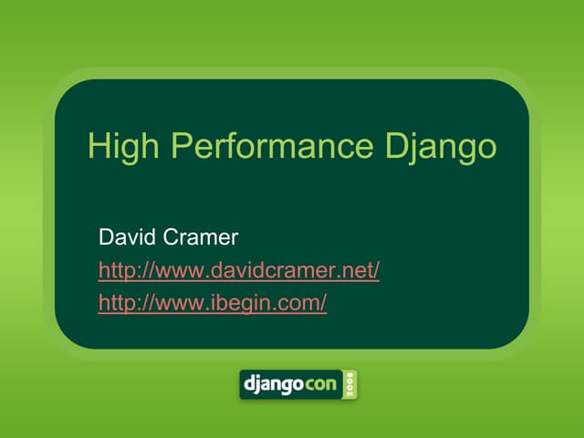 High Performance Django 1