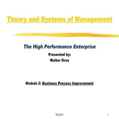 Performance improvement theory | PDF