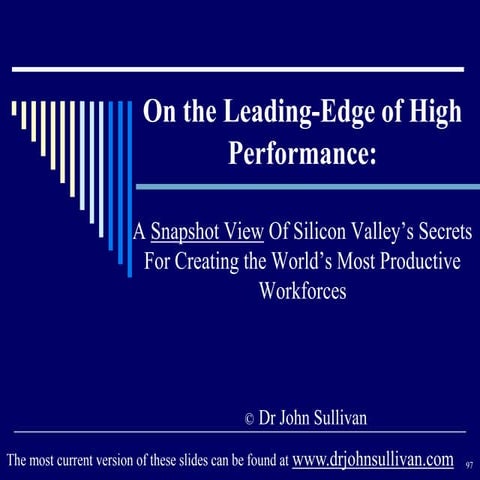 Silicon Valley Workforce Performance Secrets