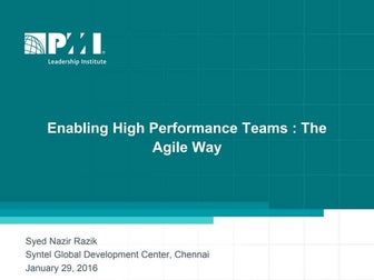 Enabling High performance teams through Agile and Lean