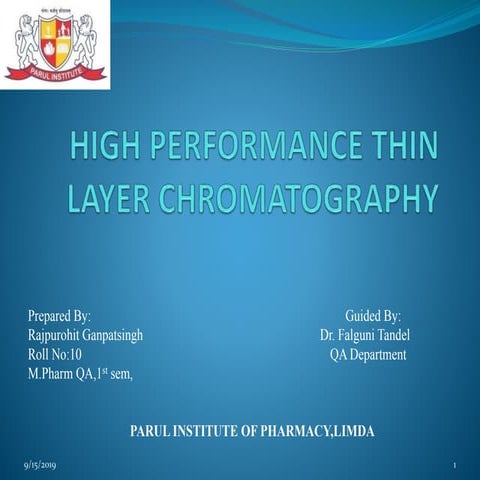 High performance thin layer chromatography