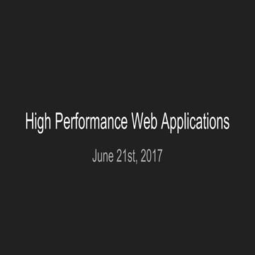 High performance Web Applications @ Minted - Slides