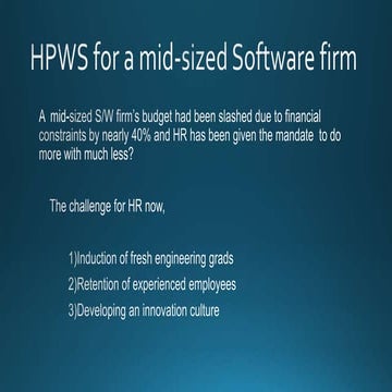 High performance work system creation | PPTX