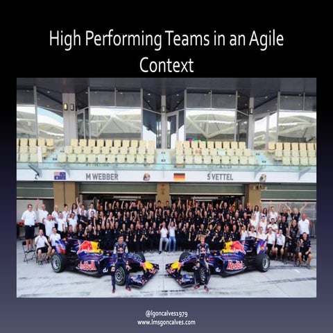 Creating High Performing Teams in an Agile Context